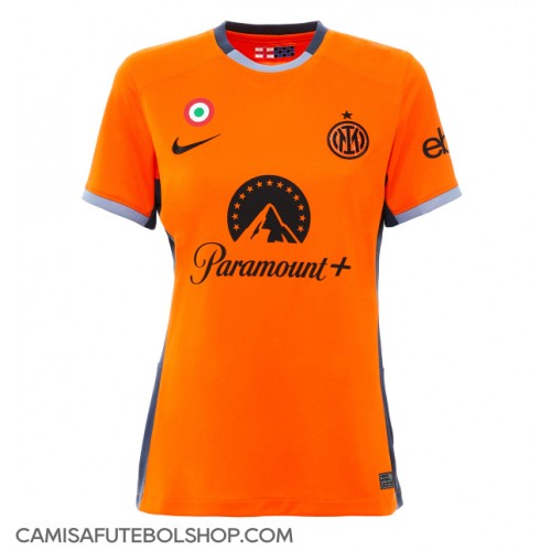 Camisa de time de futebol Inter Milan Replicas 3º Equipamento Feminina 2023-24 Manga Curta